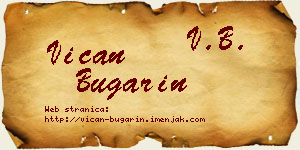 Vićan Bugarin vizit kartica